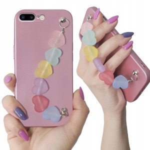 Etui Metalic Różowy Łańcuszek do IPHONE 7/8 PLUS