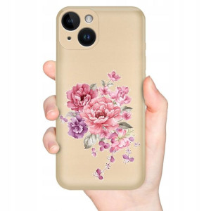 Etui Metalic Złoty do IPHONE 14 Pattern Top Wzory
