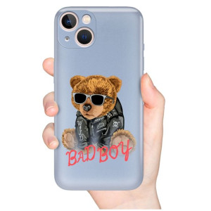 Etui Metaliczne Niebieski do IPHONE 13 MISIE Wzory