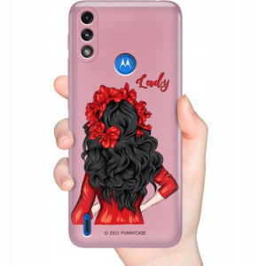Etui Metaliczne Róż do MOTOROLA E7 POWER GIRL Wz