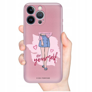 Etui Metaliczne Różowy do IPHONE 13 PRO GIRL Wzory