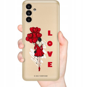 Etui Metaliczne Złoty do SAMSUNG A13 5G GIRL Wzory