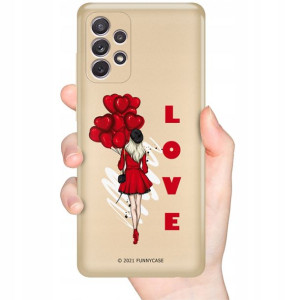 Etui Metaliczne Złoty do SAMSUNG A72 5G GIRL Wzory