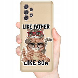 Etui Metaliczne Złoty do SAMSUNG A72 MISIE Wzory