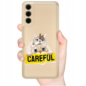 Etui Metaliczne Złoty do SAMSUNG S21 FE MIŚ Wzory