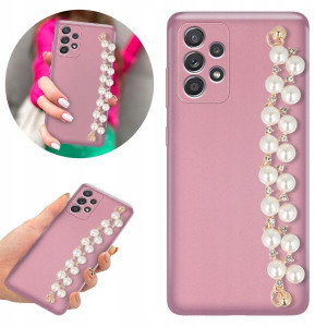 Etui Metallic Blink Róż do SAMSUNG A33 5G Perełki