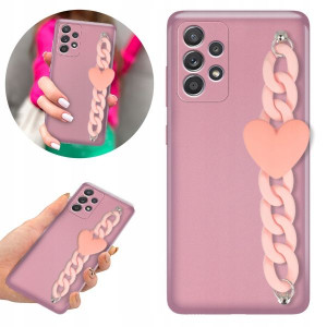Etui Metallic Blink Róż do SAMSUNG A33 5G Serce