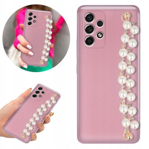 Etui Metallic Blink Róż do SAMSUNG A53 5G Perełki