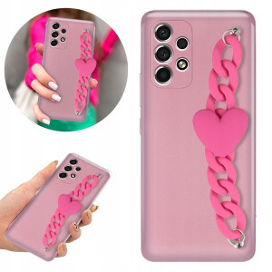 Etui Metallic Blink Róż do SAMSUNG A53 5G Serce