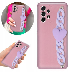 Etui Metallic Blink Róż do SAMSUNG A53 5G Serce
