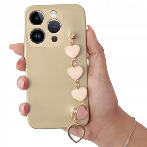 Etui Metallic BLINK ZŁOTY do IPHONE 14 PRO Serca