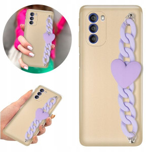 Etui Metallic Blink Złoty do MOTOROLA G51 5G Serce