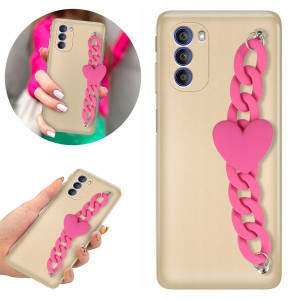 Etui Metallic Blink Złoty do MOTOROLA G51 5G Serce