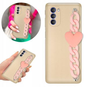 Etui Metallic Blink Złoty do MOTOROLA G51 5G Serce