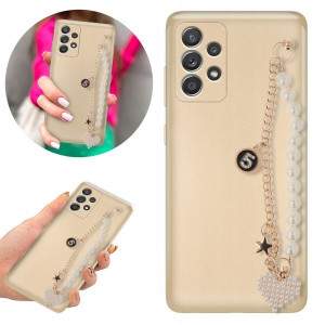 Etui Metallic Blink Złoty do SAMSUNG A33 5G Perły