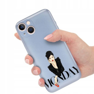 Etui Metallic Blue Do IPHONE 13 Dziewczęce Wzory
