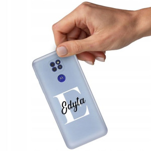 Etui Metallic Blue do MOTOROLA E7 PLUS Twoje Imię
