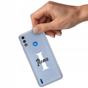 Etui Metallic Blue do MOTOROLA E7 POWER Twoje Imię