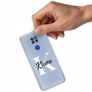 Etui Metallic Blue do MOTOROLA G9 PLAY Twoje Imię