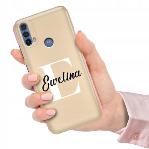 Etui Metallic do MOTOROLA E40 Twoje Imię Inicjał