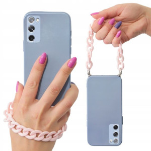 Etui Metallic NIEB do SAMSUNG S20 LITE Łańcuch Róż