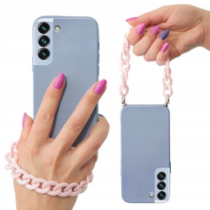 Etui Metallic NIEB do SAMSUNG S22 PLUS Łańcuch Róż