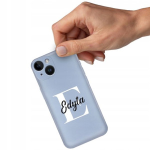 Etui Metallic NIEBIESKI do IPHONE 14 Twoje Imię
