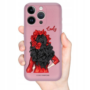 Etui Metallic Róż do IPHONE 14 PRO Dziewczęce Wz