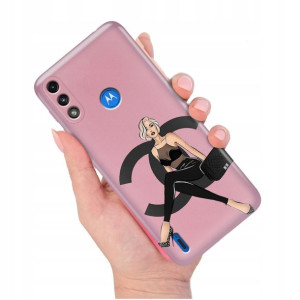 Etui METALLIC RÓŻ do MOTOROLA E7 POWER Top Wzory