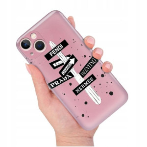 Etui METALLIC RÓŻOWY do IPHONE 13 Dziewczęce Wzory