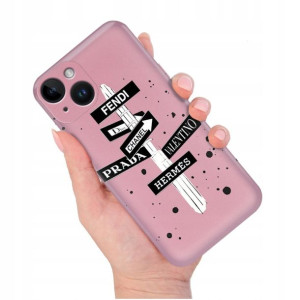 Etui METALLIC RÓŻOWY do IPHONE 14 Dziewczęce Wzory