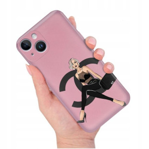 Etui METALLIC RÓŻOWY do IPHONE 14 PLUS Modne Wzory
