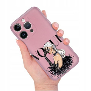 Etui METALLIC RÓŻOWY do IPHONE 14 PRO Modne Wzory