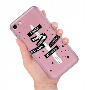 Etui METALLIC RÓŻOWY do IPHONE 7/8 Modne Top Wzory