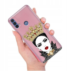 Etui METALLIC RÓŻOWY do MOTOROLA E30 Modne Wzory