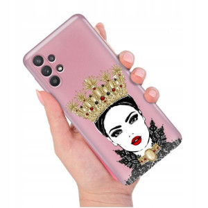 Etui METALLIC RÓŻOWY do SAMSUNG A32 Modne Wzory