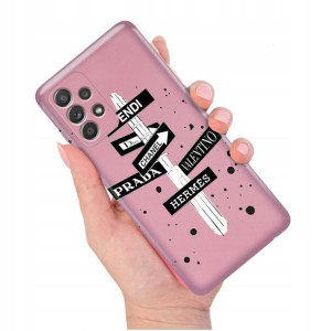 Etui METALLIC RÓŻOWY do SAMSUNG A52 5G Modne Wzory