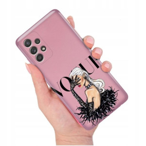 Etui METALLIC RÓŻOWY do SAMSUNG A52 Modne Wzory