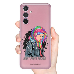 Etui Metallic Różowy do SAMSUNG A54 5G Girl Wzory