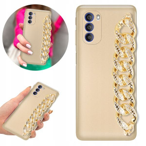 Etui Metallic Shine Blink Złoty do MOTOROLA G51 5G