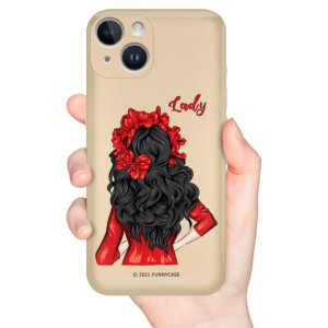 Etui Metallic Złoty do IPHONE 14 PLUS Girl Wzory