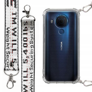 Etui Obudowa Antishock + Smycz Biała do NOKIA 5.4