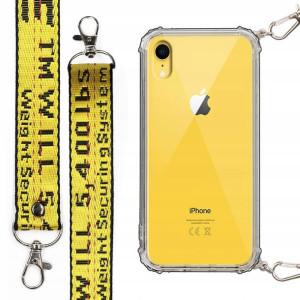 Etui Obudowa Antishock + Smycz Żółta do IPHONE XR