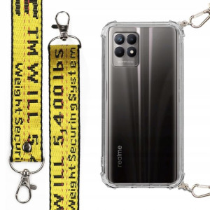 Etui Obudowa ANTISHOCK + SMYCZ ŻÓŁTA do REALME 8i