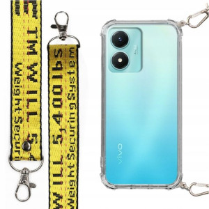Etui Obudowa Antishock + Smycz Żółta do VIVO Y02s