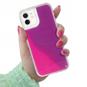 Etui Ochronna Case SAND Fluo RÓŻOWY do IPHONE 12
