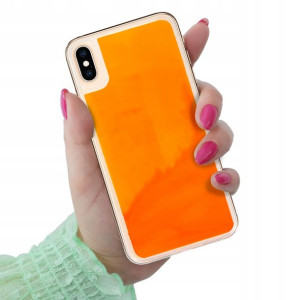 Etui Ochronna SAND Fluo POMARAŃCZ do IPHONE XS MAX