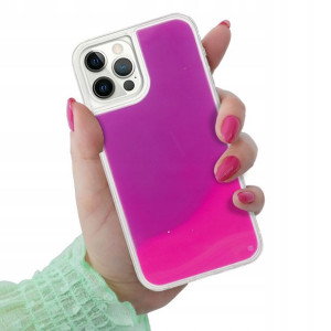 Etui Ochronna SAND Fluo RÓŻOWY do IPHONE 12 PRO