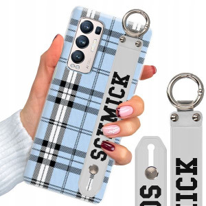 Etui Pasek do OPPO RENO 5 PRO PLUS 5G Kratka Wzory