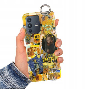 Etui Pasek do VIVO V23 5G Case Impresja Gogh Wzory